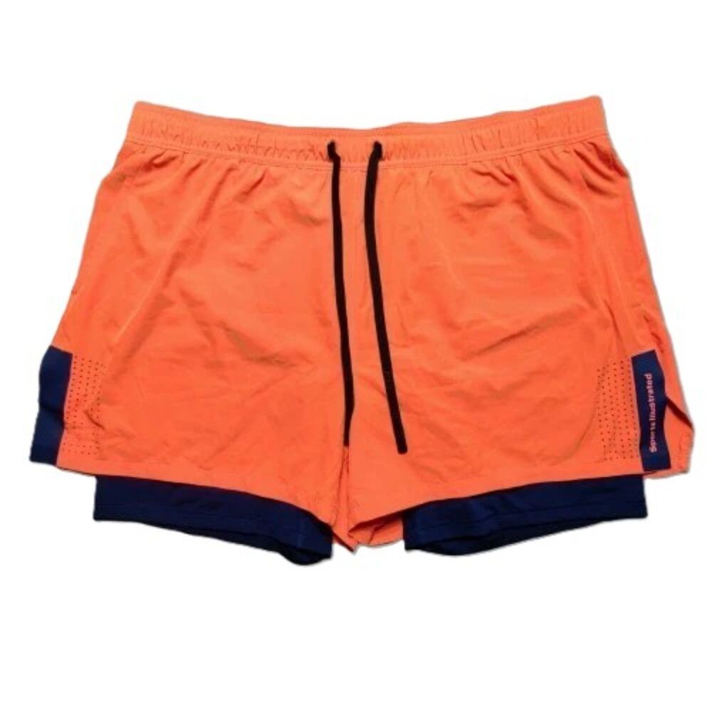 Sports Illustrated Men’s Athletic Shorts XXL Orange Lined Running Gym Shorts